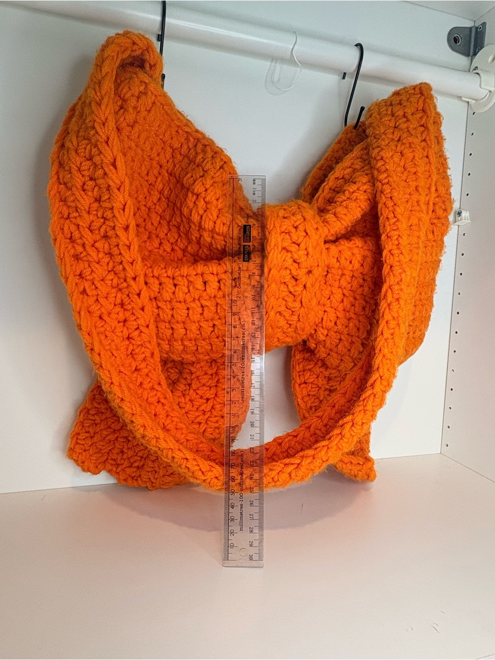 Handmade Oversized Crochet Bow Shoulder Bag – One-of-a-Kind - Picture 5 of 5